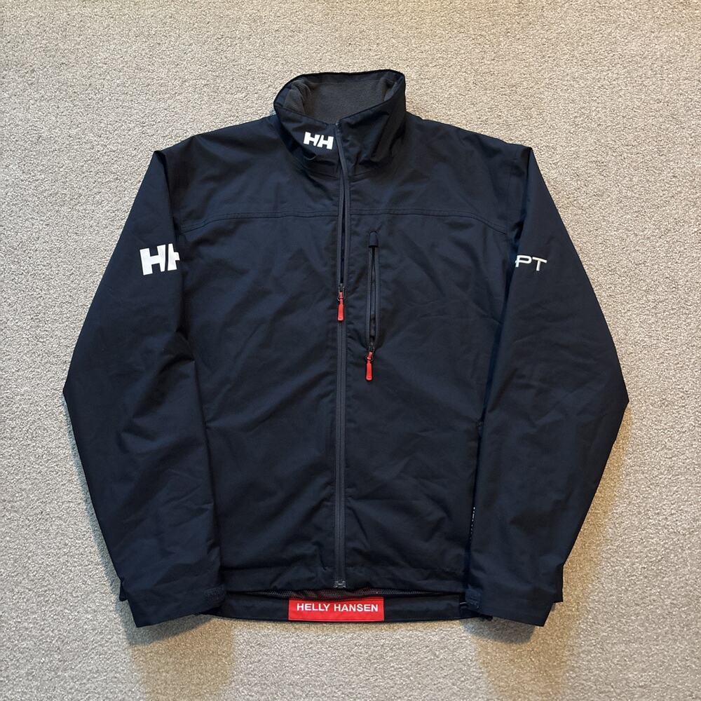 Helly Hansen Men's Crew Midlayer Sailing Jacket Used Full Zip Black Size XL